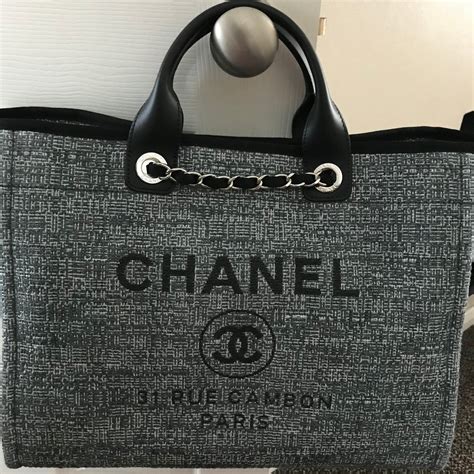 grey chanel tote|Chanel handbags outlet.